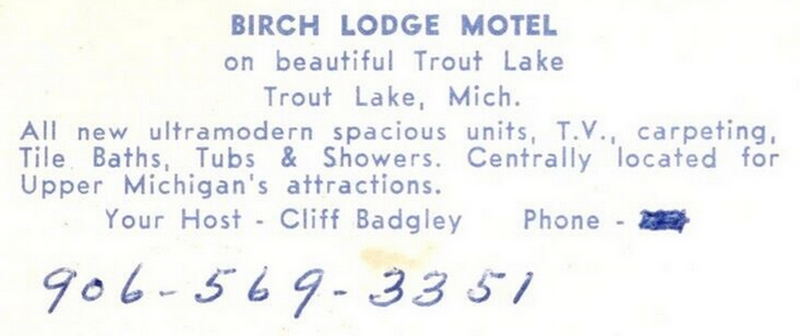 Birch Lodge (Birch Lodge Motel) - Vintage Postcard (newer photo)